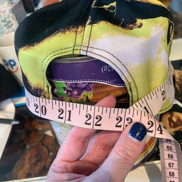 Pokémon Picachu SnapBack Hat Tie-Dye Yellow Black‎ 23”+Circumference Men 1 Sz FM - Picture 6 of 6